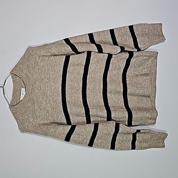 H&M XS tan and black striped sweater - Picture 1 of 7